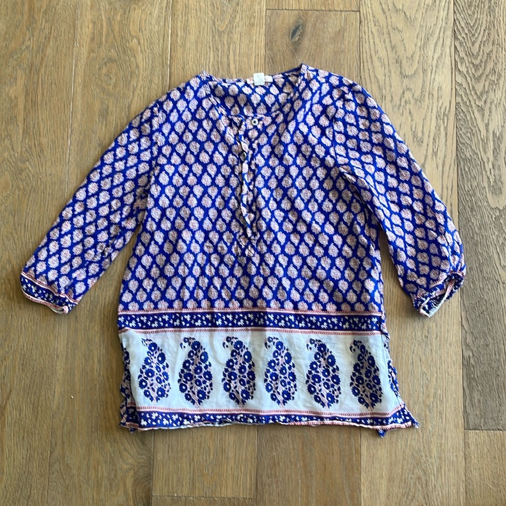Crewcuts Block Print Paisley Caftan - Size 10